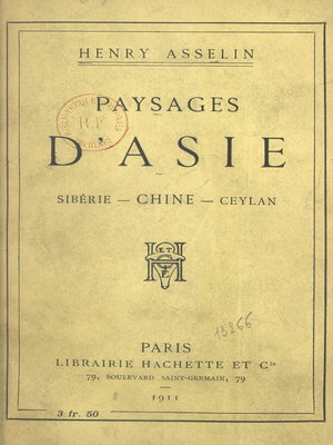 cover image of Paysages d'Asie